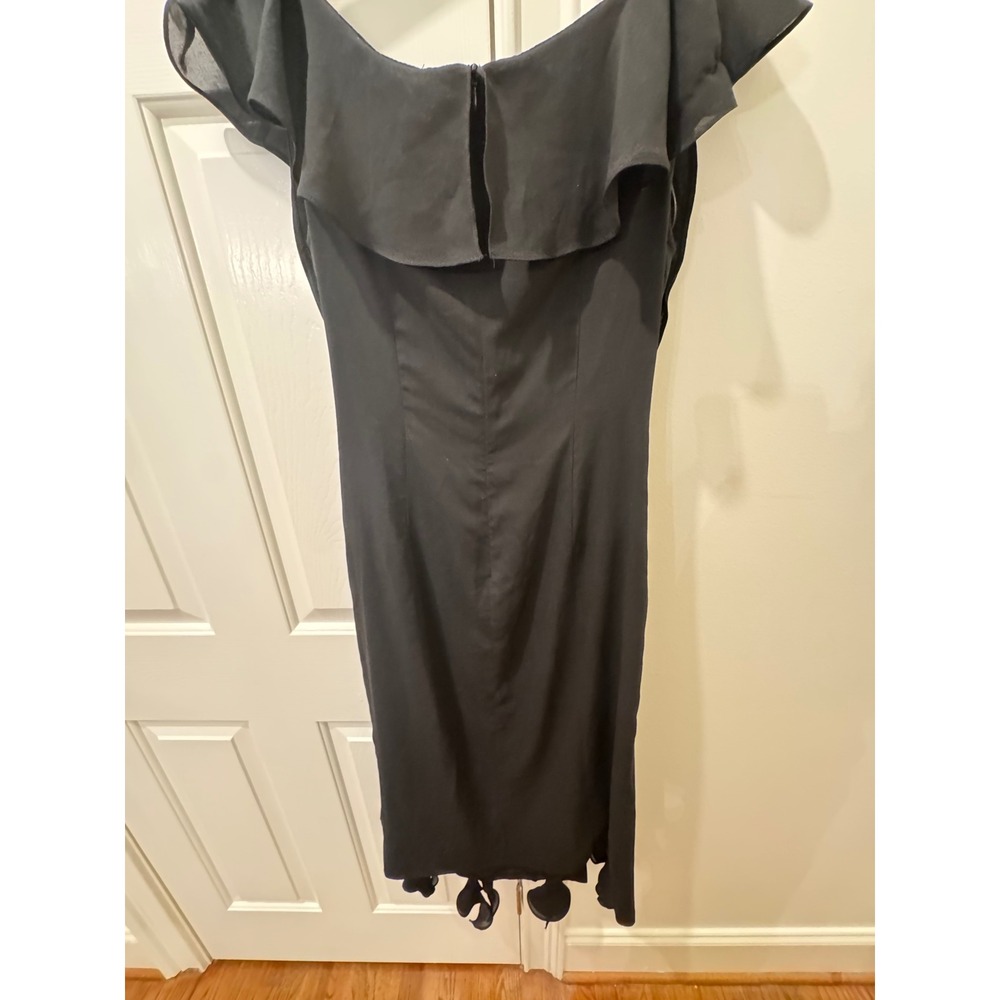C/MEO COLLECTIVE Women Black Ruffle Off Shoulder Cocktail Dress Size L NWT - Picture 10 of 16